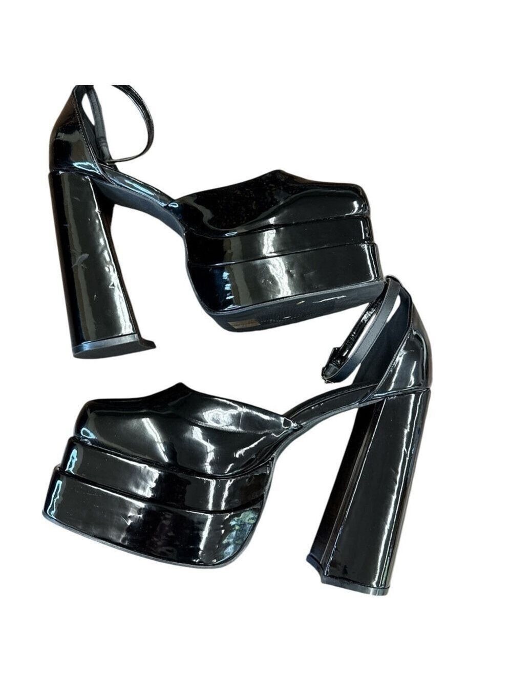 Chase + Chloe Women's Black Platform Heels Party Shoes Size 7.5